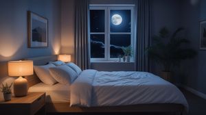 Person sitting by window at 3 AM with moonlight, representing nighttime recovery struggles